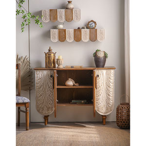 Gabinete de almacenamiento de talla de madera con forma de onda de estilo antiguo con puerta, almacenamiento de muebles, sala de estar, muebles para el hogar <span class=keywords><strong>2025</strong></span> - Product Image 3