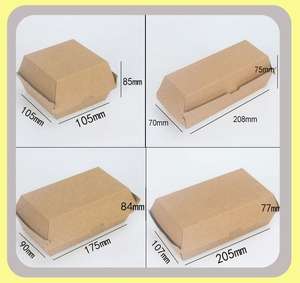 Boîtes à emporter écologiques biodégradables personnalisées, boîtes à pain en papier ondulé, emballages pour hamburgers, boîtes à pizza en forme de bateau - Product Image 2