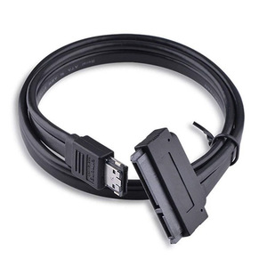 Cable de datos SATA 22p a Power Esata Usb 2 en 1, 50 cm, cobre, negro - Product Image 3