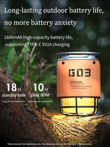 GA-03 không dây BT loa ngoài trời thể thao di động loa siêu trầm bass BT Loa Led cắm trại đèn mini Loa - Product Image 3