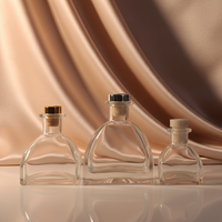 Bouteille en verre transparente pour parfum, décoration d'intérieur, 50 ml, 100 ml, 150 ml, 250 ml, bouteille diffuseur d'arômes en verre carrée en forme de yourte