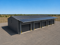 Almacén de Estructura de Acero Prefabricado Duradero, Listo para Expansión Solar, Cumple con AISC, Kit de Construcción de Taller Metálico, Almacén, Garaje
