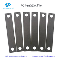 Película Aislante de PC Negra Ignífuga Johan, Acabado Mate, Autoadhesiva, para Protección de Componentes
