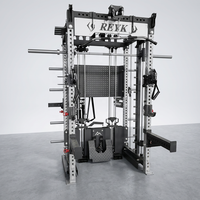 Hot Home Grade 3-en-1 Smith Power Rack Functional Trainer avec LAT Pulldown & Leg Developer, Machine Smith à Contrappoids