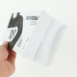 Custom in bianco e nero 12oz facile strappo <span class=keywords><strong>taz</strong></span> cerniera fondo piatto sacchetto di caffè con valvola a senso onw - Product Image 5