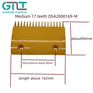 Piastra a pettine in plastica gialla a 17 denti per scala mobile LG DSA2000168-<span class=keywords><strong>L</strong></span> R DSA2000169-M, ricambio per pettine laterale centrale scala mobile - Product Image 3