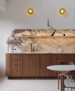 Vermonhouzz Modern Custom Wood Veneer Kitchen <strong>Cabinet</strong> with Slim Shaker Reeded Door Kitchen <strong>Cabinet</strong> Set - Product Image 2