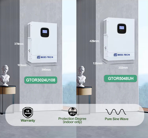 ระบบไฮบริดพลังงานแสงอาทิตย์ BEES TECH แบบ Pure Sine Wave รองรับการเชื่อมต่อแบบ On/Off Grid กำลังไฟ 5KW 6kw 10kw 12kw พร้อมระบบ Dual MPPT และรองรับการเชื่อมต่อแบบขนานผ่าน WIFI มาตรฐาน - Product Image 3