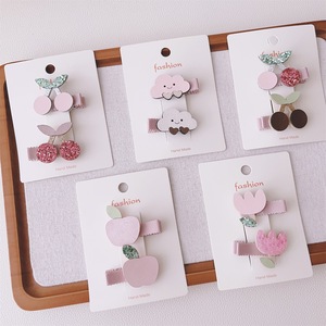 Accessoires pour cheveux d'enfants : Pinces à cheveux nuage mignonnes, accessoires de festival pour filles, pinces plates en tissu à couverture intégrale type <span class=keywords><strong>bec</strong></span> de canard - Product Image 1