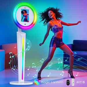 Ipad Photo Booth Conical Design Colorful Selfie Light Touchscreen Control Wedding Photography Digital Only 1-2 People - Product Image 3