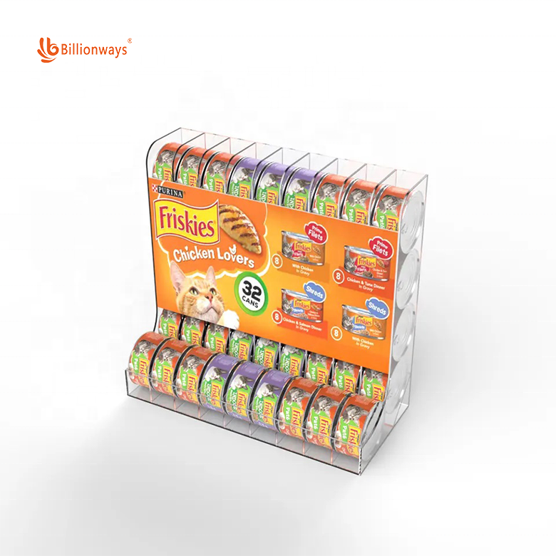 Cat Display Racking Customized Retail Store Floor Standing Cat Pet Food Display Shelf Stand ...