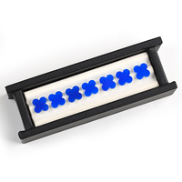 Vente en gros Dubaï QinFa Crafts QF-1116 Pierre de zircon et agate bleue naturelle robuste, motif fleur de trèfle, 13x13x2.1mm, 1.2g, personnalisable