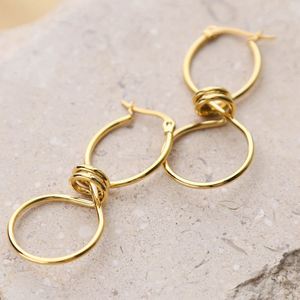 Chris April เงินเกาหลีเครื่องประดับต่างหูบิดเกลียวขนาดใหญ่ชุบทอง18K - Product Image 4