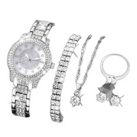 Ensemble de montres en alliage de diamant Cornucopia pour femmes, 5 pièces, bracelet, accessoires, mode, quartz, style européen et américain