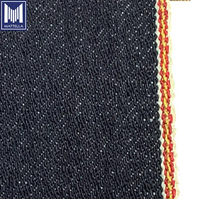 Tessuto denim da uomo in denim di alta qualità lavorato a maglia dobby jacquard italiano corea giapponese usa selvage indaco in puro cotone