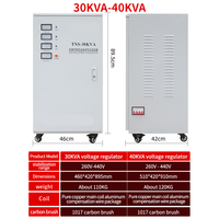 Stabilisateur de tension triphasé 40 kVA AC 380 V en cuivre SVC 50/60 Hz avec affichage numérique pour centre de données