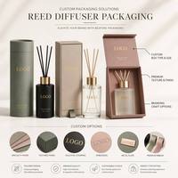 Diffuseur de parfum de luxe en verre, flacon dégradé noir fumé, blanc et marron, avec couvercle en bois et bâtonnets noirs, conteneur vide pour arômes, pour la maison