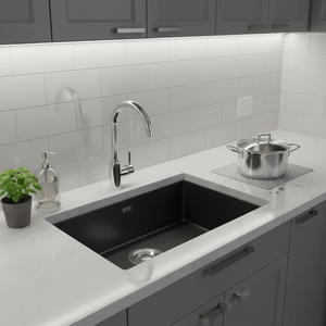 [BAEKJO] Évier en émail 860 NOIR à réduction de bruit avec fonction de lavage silencieux et confort amélioré - Product Image 3