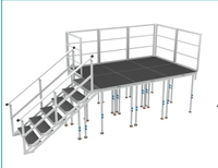 Plateforme de scène modulaire portable en aluminium Mingkai pour extérieur, charge lourde, pieds réglables, installation rapide, montage facile pour les concerts