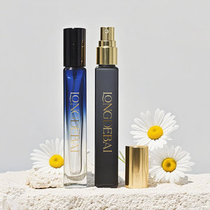 New Arrival Custom Refill Perfume Spray <b>Bottle</b> Mini <b>10ml</b> Portable Square Small Empty Glass Perfume <b>Bottle</b> with Plastic Lids - Product Image 1
