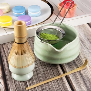 Premium <strong>Kit</strong> <strong>Kat</strong> <strong>Matcha</strong> Whisk Bowl Set with Bamboo Chasen Slimming Tea Powder in Box - Product Image 4