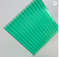 Panneau creux en polycarbonate à double paroi moderne en plastique transparent de 4 mm 8 mm avec protection UV pour serre agricole et pavillon
