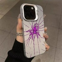 Coque de téléphone élégante en fil d'araignée violet pour iPhone 16 15 14 13 12 11 Pro Max/Pro/Plus couverture arrière souple Anti-chute
