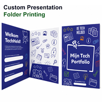 Dossier de présentation d'entreprise imprimé sur mesure, format A4, impression personnalisée, logo personnalisé, dossiers à double poche avec pochettes