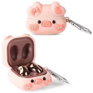 Étui de protection pour écouteurs en silicone caoutchouc personnalisé en forme de <span class=keywords><strong>cochon</strong></span> de dessin animé 3D pour Samsung Galaxy Buds 2 Pro Live FE - Product Image 1