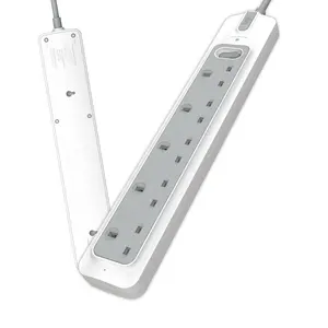 5 Way UK Standard Power Strip Extension Socket with Master Switch and Indicator,Surge Protector