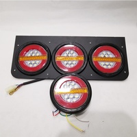 Feux arrière combinés multifonctions universels pour camion, 5 pouces, 24V, ronds, LED, feux stop et clignotants