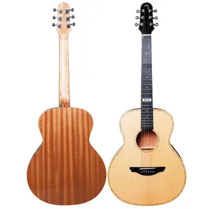 36 इंच बैलाड लिबास मूल लकड़ी गिटार एसए क्लास सीताका स्प्रूस प्रीमियम गिटार