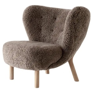 Poltrona Lounge Mid-Century Little <span class=keywords><strong>Petra</strong></span> VB1 con Poggiapiedi, Rivestimento in Pelle di Pecora, Prezzo di Fabbrica, per Appartamenti e Hotel - Product Image 4
