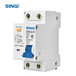 Singi DZ30LE-50 1P + N出厂价elcb漏电断路器30ma rccb