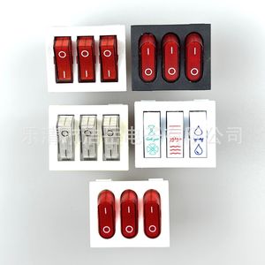 Kcd9 Triple <b>Rocker</b> <b>Switch</b> 9 Pin High Current With Red Illumination For Electrical Control Panel - Product Image 3