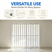 Porte pliante en PVC imperméable, porte accordéon coulissante, isolation acoustique, espace intérieur moderne, économie d'espace, cloison pour salon, cuisine