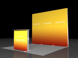 Aoli đôi vòm cách hình dạng triển lãm thương mại gian hàng hai mặt <span class=keywords><strong>lightbox</strong></span> với L hình dạng triển lãm thương mại gian hàng Modular ánh sáng Hộp triển lãm - Product Image 3