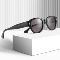 Nouvelles Lunettes de Soleil Tendance 2026 en Acétate – Luxe, Uniques, Classiques, Monture Ronde Vintage Effet Écaille de Tortue pour Hommes