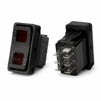 Interrupteur à bascule étanche Carling Technologies Contura X 7P ON-OFF-ON DPDT 2 LED, interrupteurs à bascule étanches pour voitures et bateaux 12V 24V