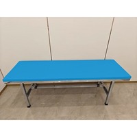 Table de massage en acier inoxydable, table de traitement chiropratique, table d'examen médical, lit de clinique avec dossier réglable