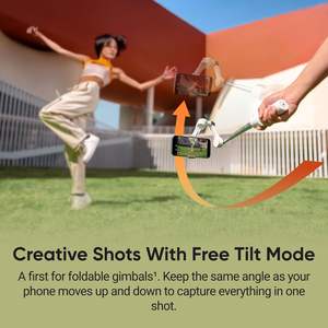 <span class=keywords><strong>Insta360</strong></span> <span class=keywords><strong>Flow</strong></span> Pro Creator Bundle Gris Pliable AI Phone Gimbal Apple DockKit 360 Pan Tracking Free Tilt Mode Trépied intégré - Product Image 5