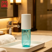 Flacon de parfum cosmétique en verre à fond épais de haute qualité avec pompe à bouton doré, conteneur vide pour sérum, emballage personnalisé avec logo