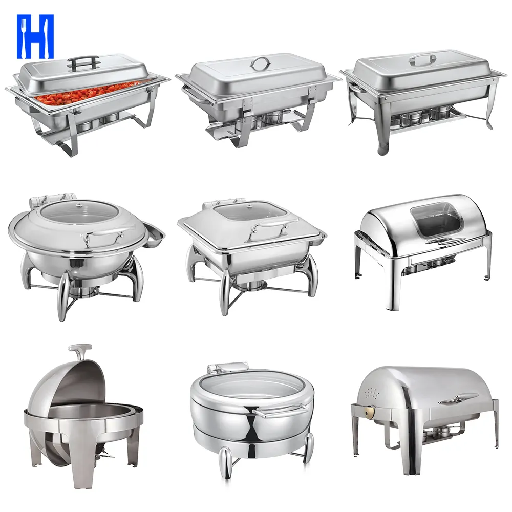 Heavybao Hotel Ausrüstung Buffet Ware Edelstahl Chafer Chafing Dish Lebensmittel Wärmer Buffet Set