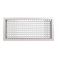 Grille de climatiseur central mural en alliage d'aluminium, à persiennes réglables, double ou simple couche, rectangulaire