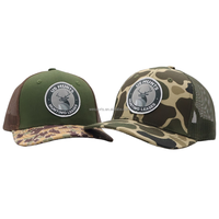 Gorras Trucker de Malla OEM de 6 Paneles con Camuflaje, Gorras Richardson 112 con Cierre a Presión, Diseños Personalizados con Bordado Profesional e Impresión de Logotipo