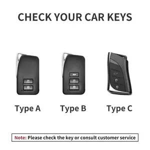 Funda de Cuero para Llaves de Coche <span class=keywords><strong>Lexus</strong></span> <span class=keywords><strong>NX</strong></span> IS RX ES GX LX LS UX GS 200 260 300 <span class=keywords><strong>350</strong></span> NX200 NX300 RX350 ES300, Accesorios para Llaves de Coche - Product Image 3