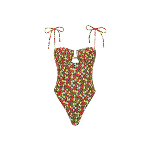 Costume da Bagno Intero Sexy Personalizzato al 100% con Stampa, Fascia Push-up, Slip Brasiliano a T, Abbigliamento da Spiaggia - Product Image 1