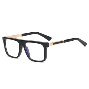 MS 93502 <span class=keywords><strong>2023</strong></span> Lunettes carrées pour hommes les plus vendues, monture en métal TR90+CP, verres optiques anti-lumière bleue, design rayé - Product Image 3