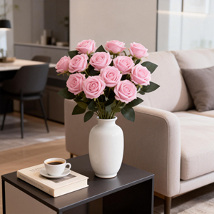 <span class=keywords><strong>Rosas</strong></span> Artificiales de Seda Color Rosa al por Mayor para Decoración de Bodas, San Valentín <span class=keywords><strong>y</strong></span> Fiestas, Decoraciones de Plantas Artificiales - Product Image 2