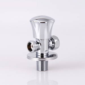 Brass van góc Chrome kết thúc thủy lực một-trong hai-out phân phối nước Van cho máy giặt và nhà vệ sinh Hose kết nối - Product Image 2